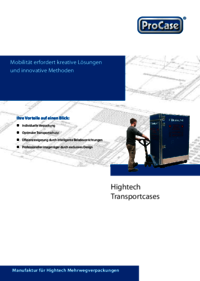 Brochure for case system solutions for both valuable and heavy goods