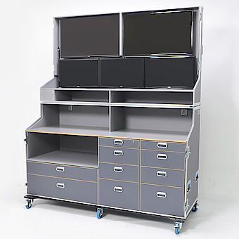 Media cabinet case for broadcast TV and accessories k13582001