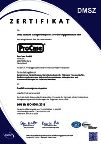 ISO 9001-Zertifikat deutsch