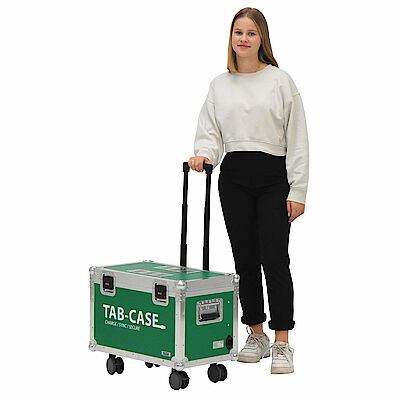 A student presents the new TabCase from Procase.