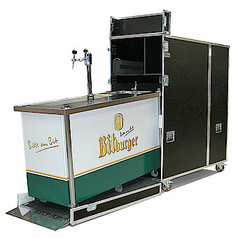 Ramp case for Bitburger beer counter bar k02032054