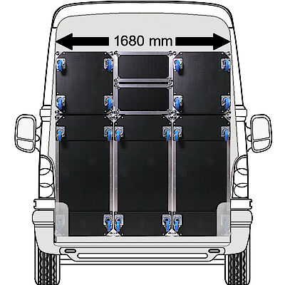 The new sprinter cases of ProCase. Three cases fit side by side in a transporter