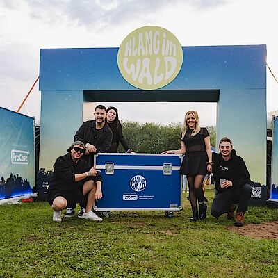 The “Klang im Wald” crew was delighted with the useful flight cases at the festival site.
