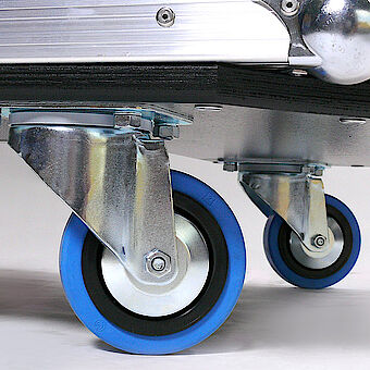ProCase blue-wheels am Flightcase