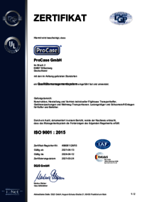 ISO 9001-Zertifikat deutsch
